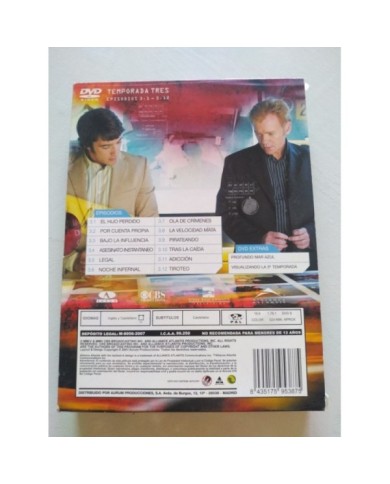 CSI Miami Tercera Temporada 3 3.1-3.12 2007 - 3 x DVD Espa?ol Ingles - 3T