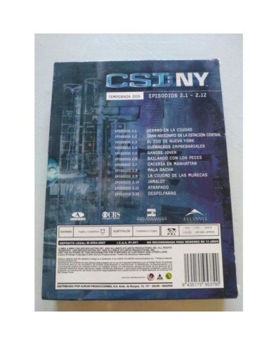 CSI NY Segunda Temporada 2 - Episodios 2.1-2.12 - 3 x DVD Espa?ol Ingles - 3T