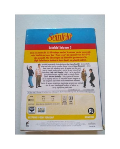 Seinfeld Tercera Temporada 3 Completa 2004 - 3 x DVD Espa?ol Ingles Region 2 2T