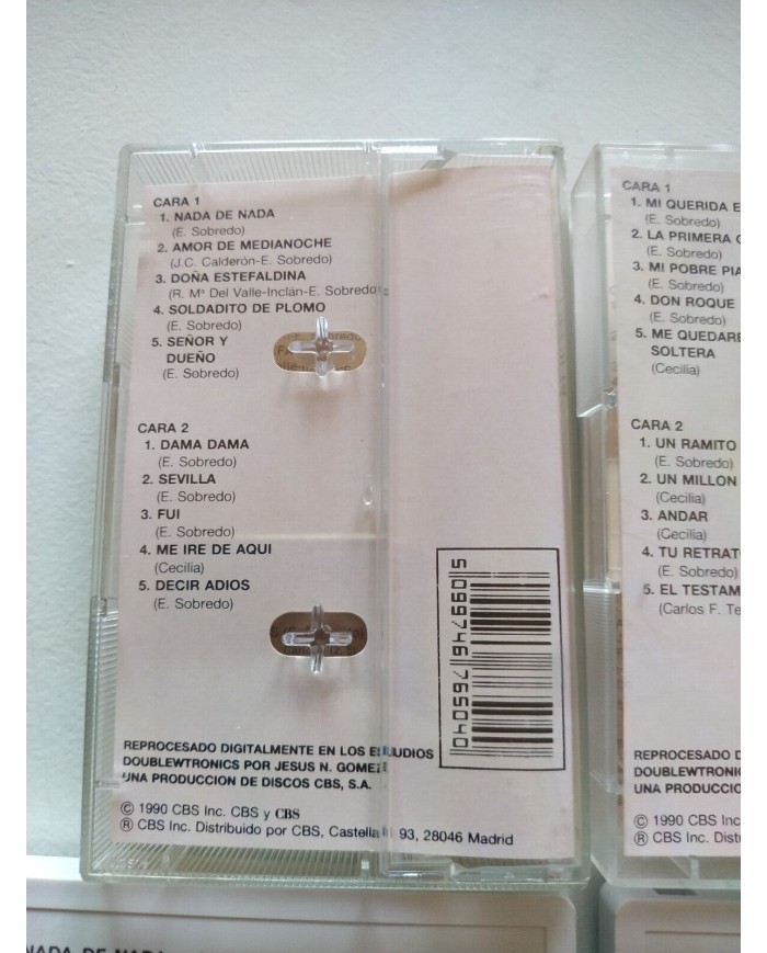 Cecilia 20 Grandes Canciones Un Ramito de Violetas 1990 2 x Cinta Tape Cassette