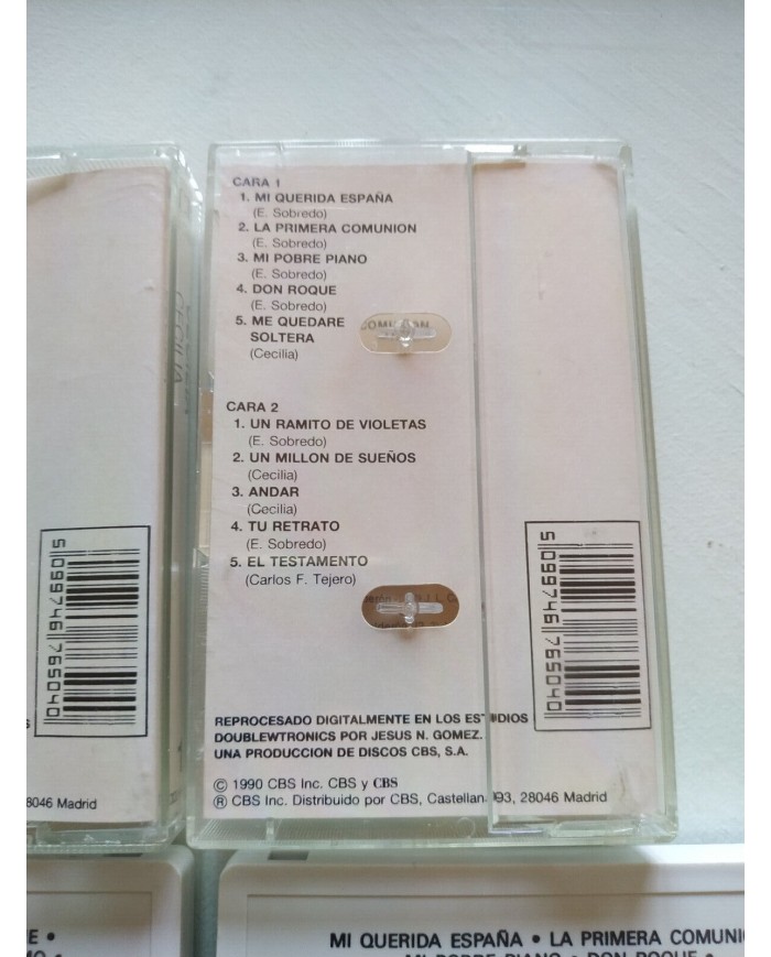 Cecilia 20 Grandes Canciones Un Ramito de Violetas 1990 2 x Cinta Tape Cassette