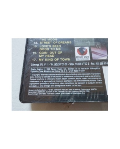 Frank Sinatra A Mi Manera Don Costa 17 Tracks 1990 - VHS Cinta Tape Nueva - 3T