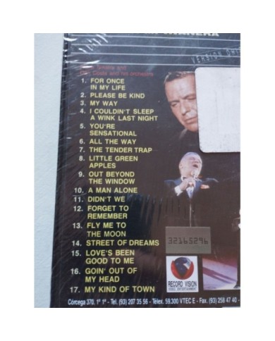 Frank Sinatra A Mi Manera Don Costa 17 Tracks 1990 - VHS Cinta Tape Nueva - 3T