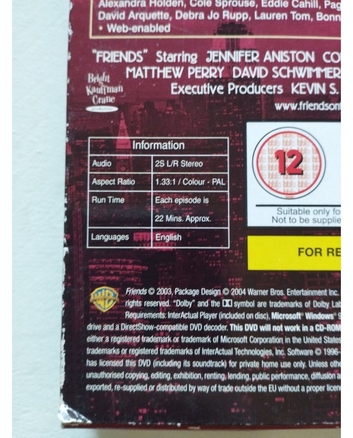 Friends Complete Tenth Series - 4 x DVD Ingles Region 2 Am