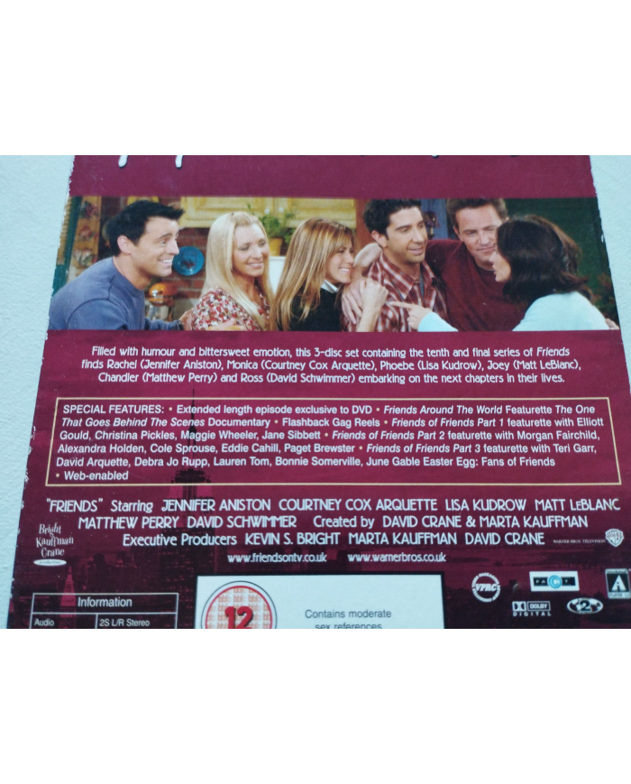 Friends Complete Tenth Series - 4 x DVD Ingles Region 2 Am