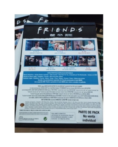 Friends Tercera Temporada Completa 1998 Warner 4 x DVD Espa?ol Ingles Reg 2 Am