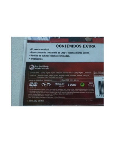 Anatomia de Grey Septima Temporada Completa 6 x DVD Ingles Espa?ol Region 2 Am