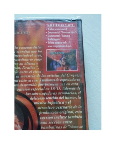 Cirque du Soleil Dralion - DVD Region 2 Ingles con subtitulos Nueva