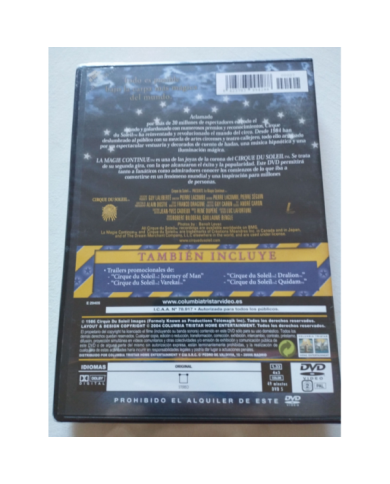 Cirque du Soleil La Magie Continue - DVD + Extras Region 2 V.O. Nueva