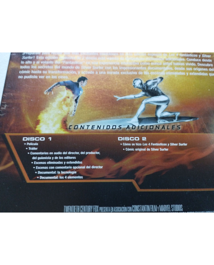 Los 4 Fantasticos y Silver Surfer Marvel Steelbook 2 x DVD Espa?ol Ingles Am