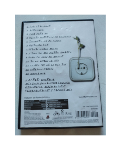 Alejandro Sanz MTV Unplugged WEA Region All 2001 - DVD