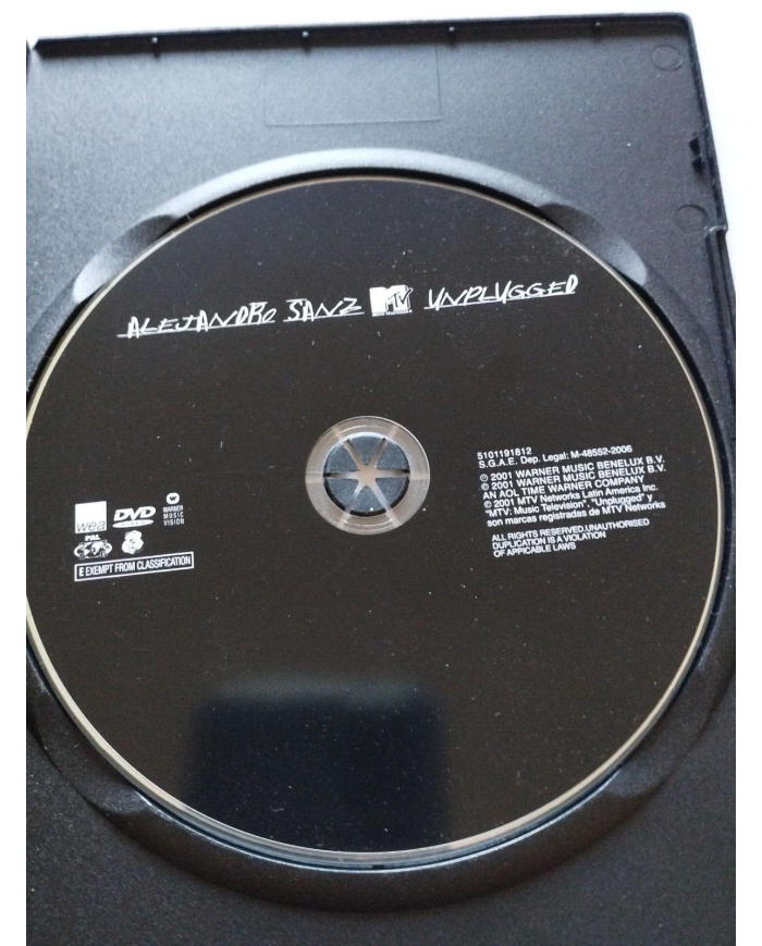 Alejandro Sanz MTV Unplugged WEA Region All 2001 - DVD