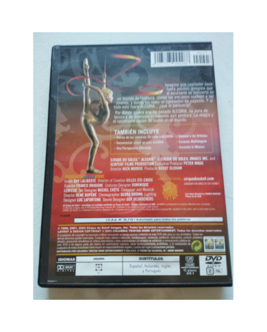 Cirque du Soleil Alegria - DVD Region 2 V.O. con subtitulos