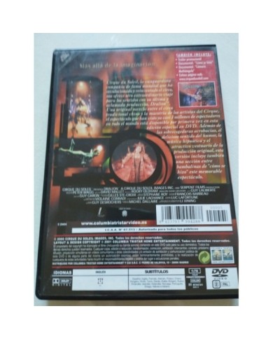 Cirque du Soleil Dralion - DVD + Extras  Region 2 Ingles con subtitulos
