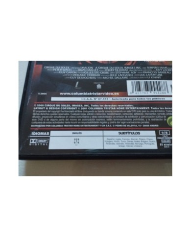 Cirque du Soleil Dralion - DVD + Extras  Region 2 Ingles con subtitulos