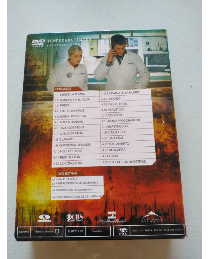 CSI Miami Cuarta Temporada Completa 4.1-4.25 2007 - DVD Espa?ol Ingles Am