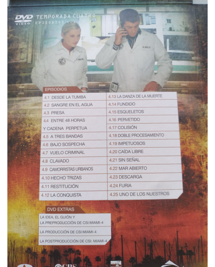 CSI Miami Cuarta Temporada Completa 4.1-4.25 2007 - DVD Espa?ol Ingles Am
