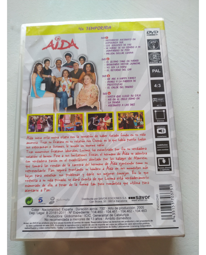Aida Cuarta Temporada 4 Completa - DVD Espa?ol Region 2 Am