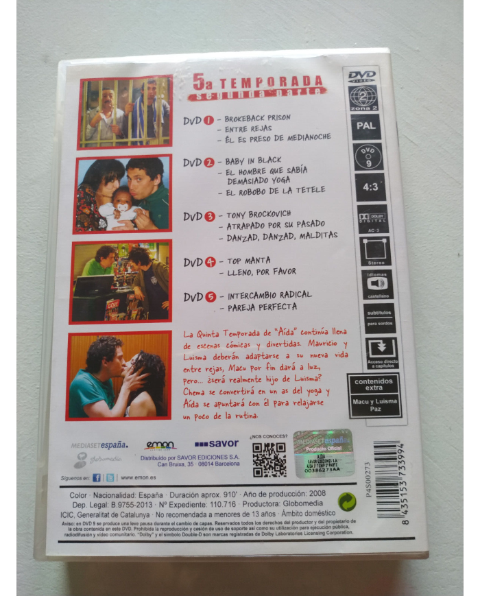 Aida Quinta Temporada Segunda Parte - 5 x DVD Espa?ol Region 2 Am