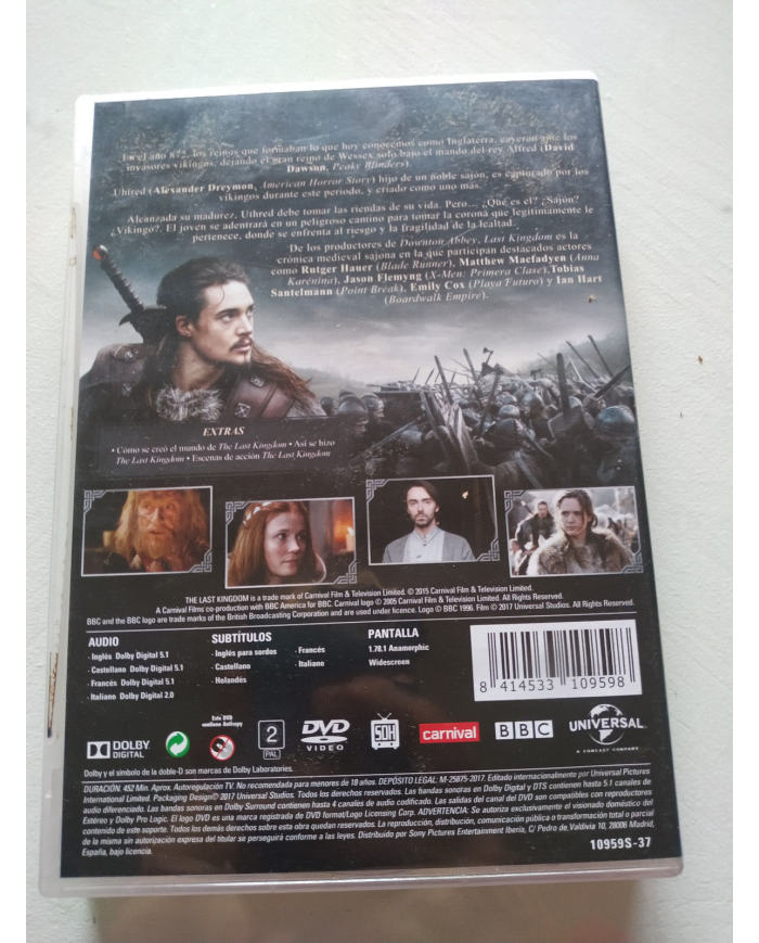The Last Kingdom Primera Temporada 1 Completa - 3 x DVD Espa?ol Region 2 Am