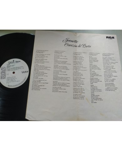 Jeanette Corazon de Poeta RCA 1981 PL-35348 - LP Vinilo 12" VG/VG Promocional Jeanette Corazon de Poeta RCA 1981 PL-35348 - LP Vinilo 12" VG/VG Promocional