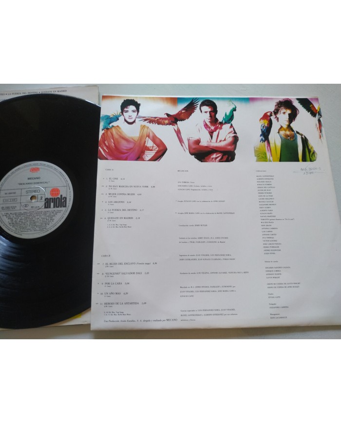 Mecano Descanso Dominical 1988 Ariola 5C 209192 DMM - LP Vinilo 12" VG/VG