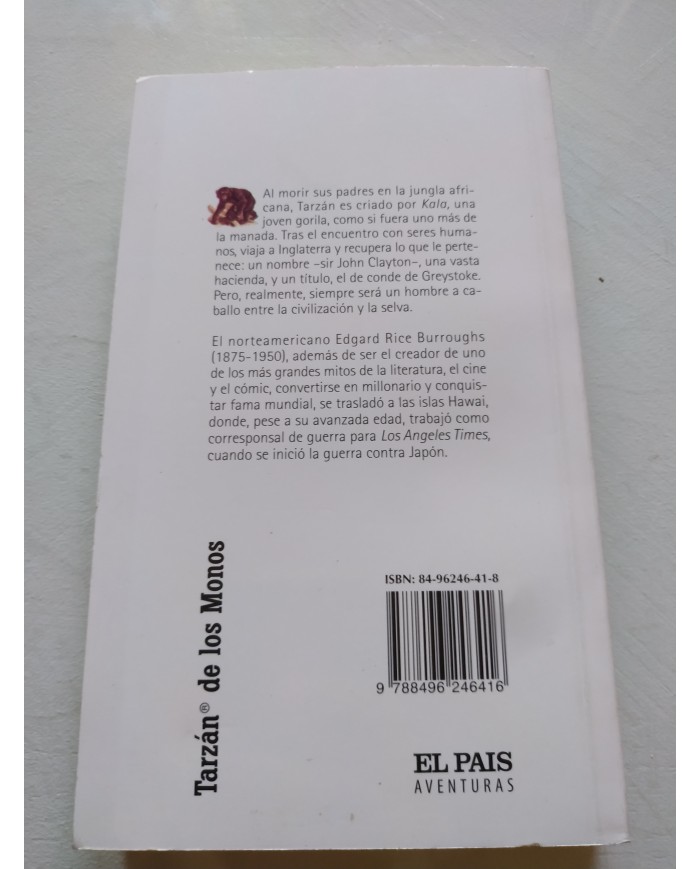 Tarzan de los Monos E R Burroughs 2004 El Pais - LIBRO Español
