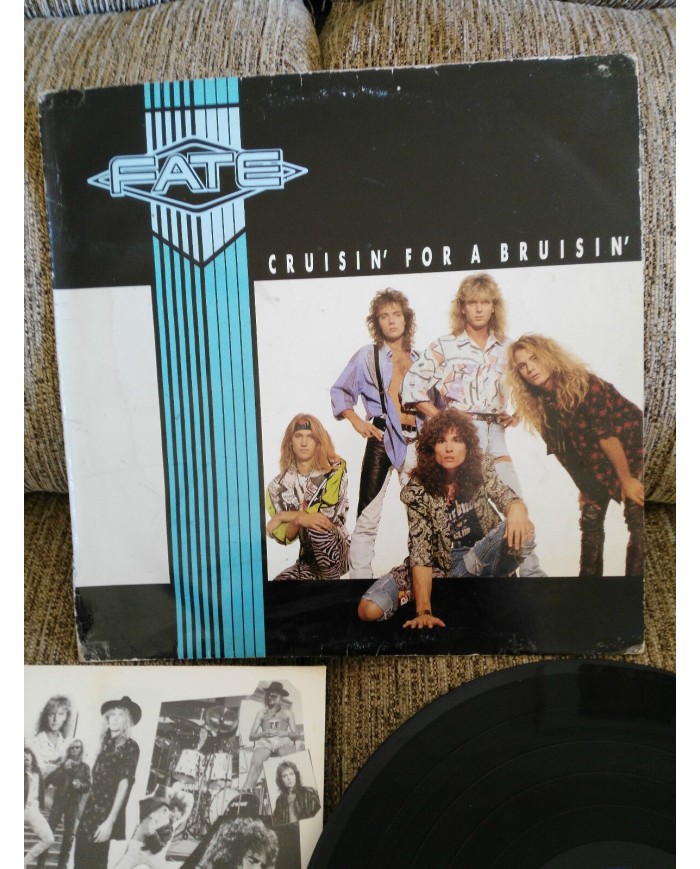FATE CRUISIN FOR A BRUISIN LP 12" VINILO VINYL 1988 G+/VG SPANISH ED HISPAVOX 4T