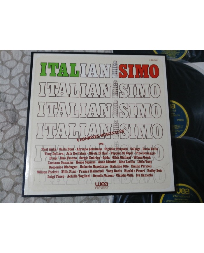 ITALIANISIMO RICCHI E POVERI WEA 1978 VG/VG CAJA CON 3 X LP 12" VINYL VINILO