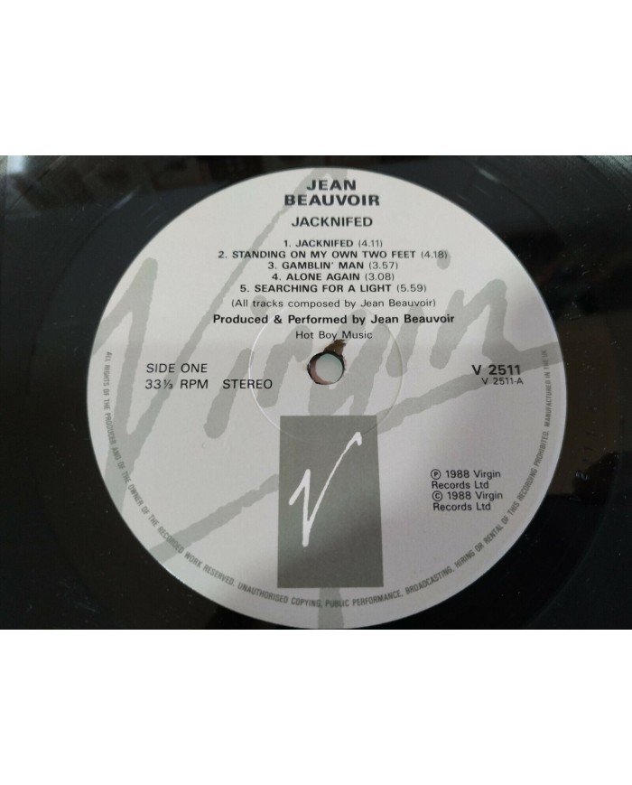 Jean Beauvoir Jacknifed Voodoo X 1988 UK Edition - LP 12" Vinilo VG/VG - 2T