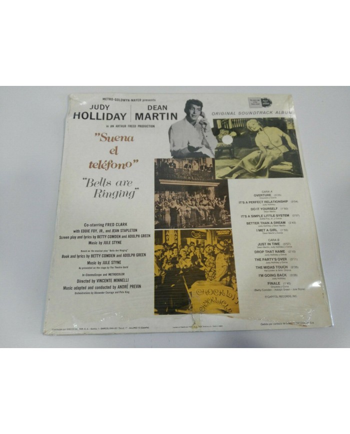 Suena el Telefono Soundtrack Andre Previn Bells are Ringing LP 12" Vinilo Nuevo