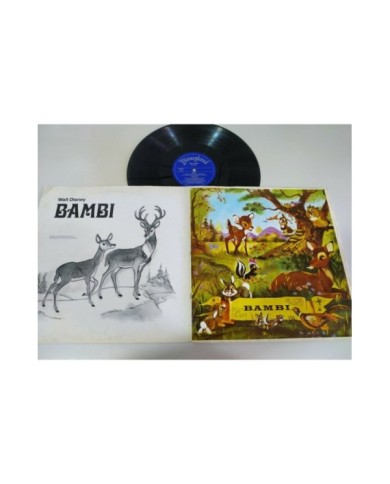 Bambi Walt disney Banda Sonora y Cuento Castellano 1970 LP Vinilo 12" G+/G+ 2T
