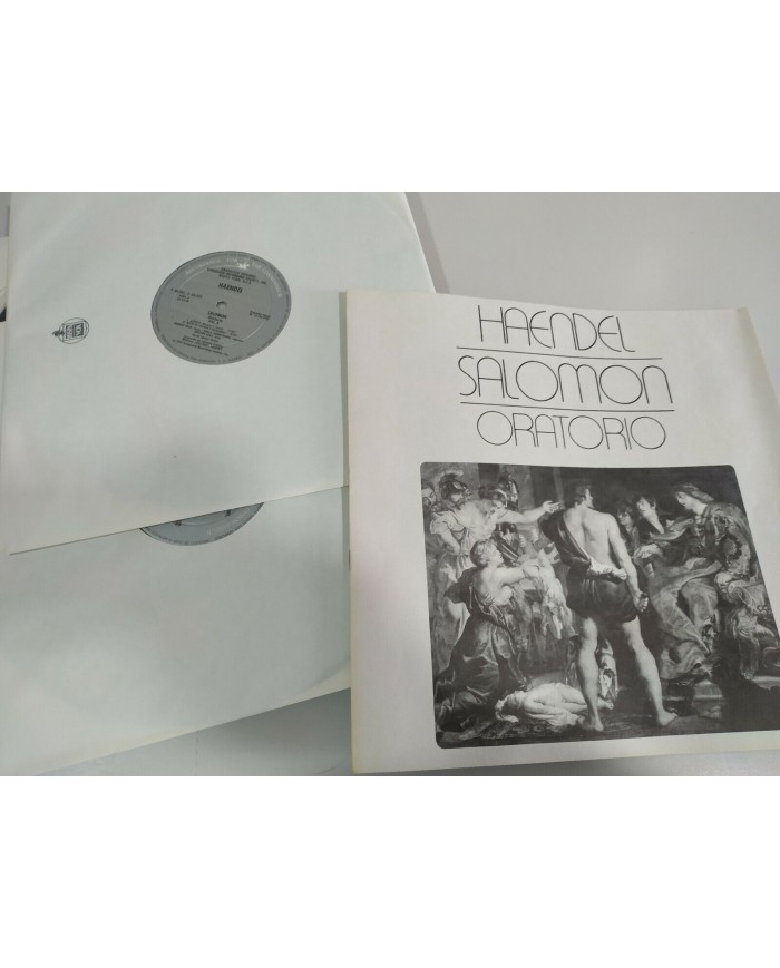 Haendel Salomon Oratorio 1977 Spain Ed Box 3 x LP + Libreto 12" Vinilo VG/VG 3T
