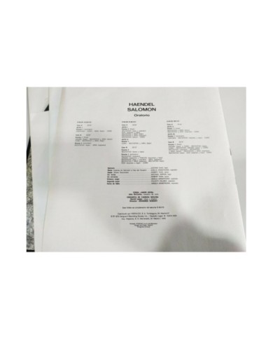 Haendel Salomon Oratorio 1977 Spain Ed Box 3 x LP + Libreto 12" Vinilo VG/VG 3T
