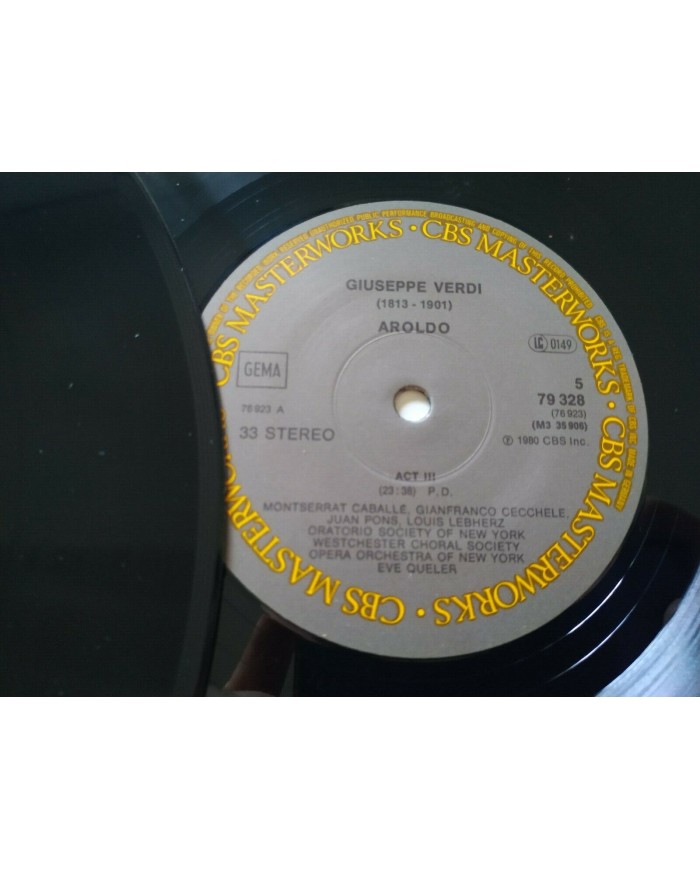 Montserrat Caballe Verdi Aroldo 1980 CBS - Hard Box 3 x LP Vinilo 12" VG/VG - 3T