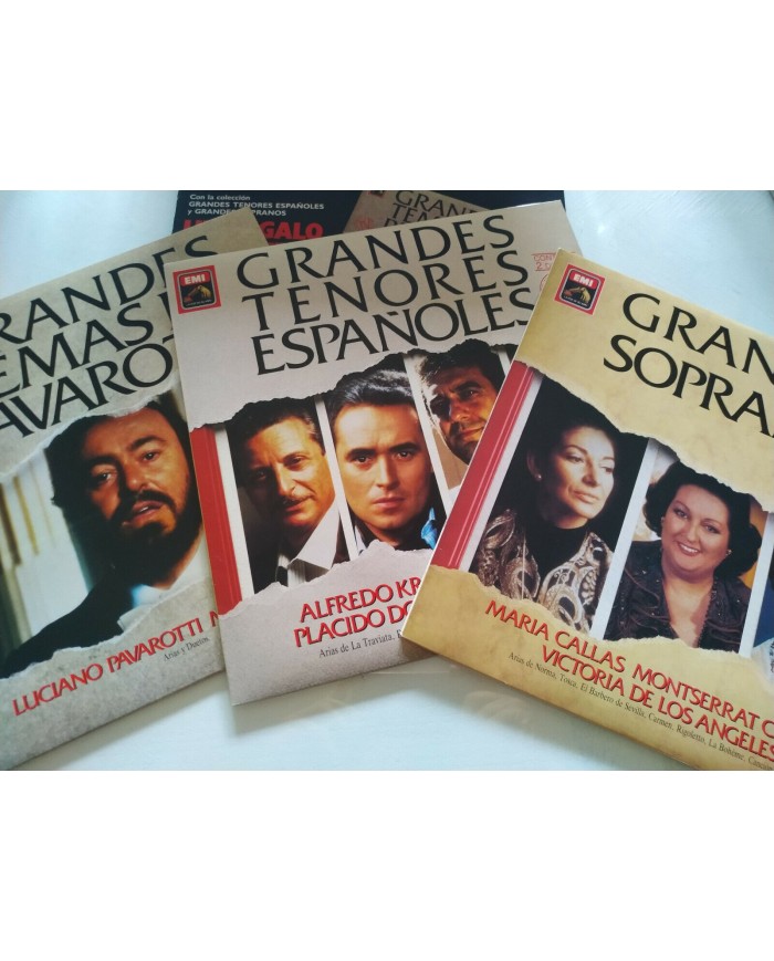 Grandes Tenores Sopranos Pavarotti Callas Caballe - 5 x LP Vinilo 12" VG/VG - 3T