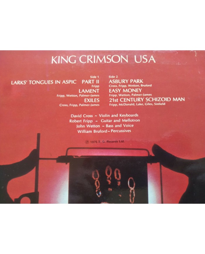King Crimson U.S.A. USA 1975 Polydor Spain Edition - LP Vinilo 12" VG/VG