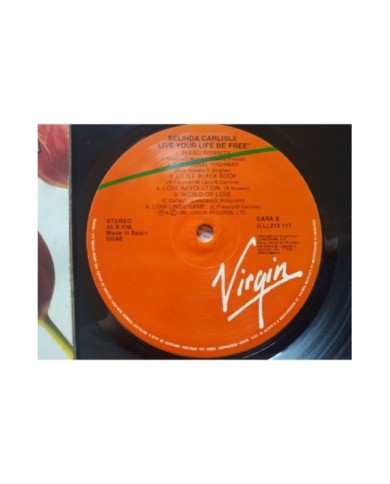 Belinda Carlisle Live your Life By Free 1991 Virgin - LP Vinilo 12" VG/VG Am