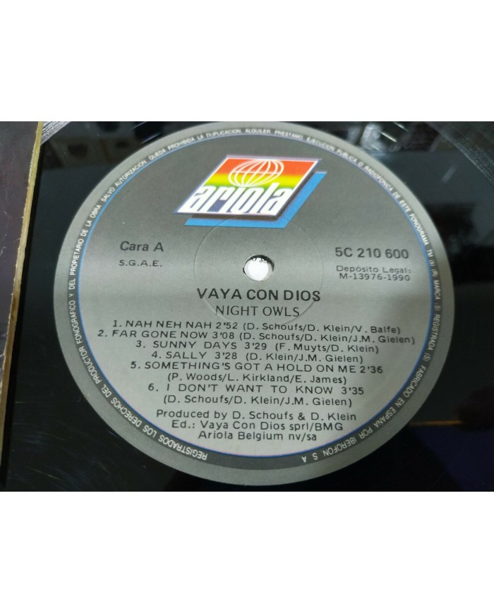 Vaya con Dios Night Owls Ariola First Press 1990 - LP Vinilo 12" VG/VG - 4T