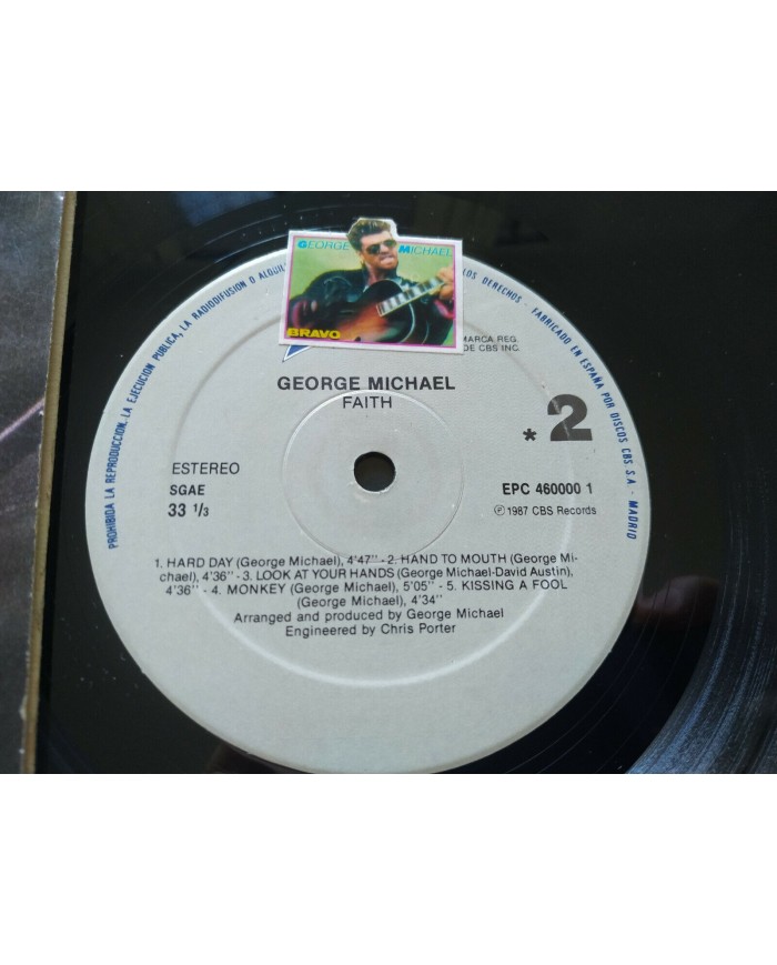 George Michael Faith Epic Spain First Press 1987 - LP Vinilo 12" VG/VG