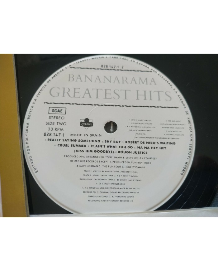 Bananarama The Greatest Hits Collection 1989 London - 2 x LP 12" Vinilo - VG/VG