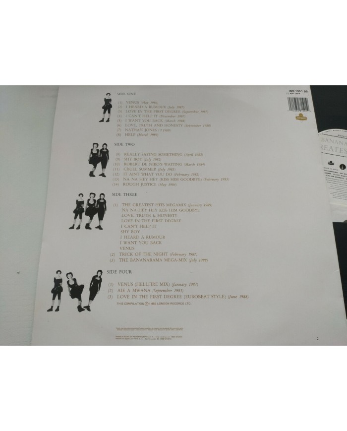 Bananarama The Greatest Hits Collection 1989 London - 2 x LP 12" Vinilo - VG/VG