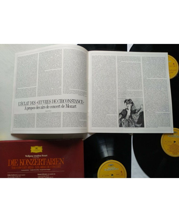 Mozart The Concert Arias Deutsche 1983 Box 5 x LP + Libreto 12" Vinilo VG/VG