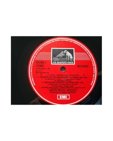 Bach Harpsichord Concertos EMI 1974 UK Edt Box 3 x LP + Libreto 12" Vinilo VG/VG