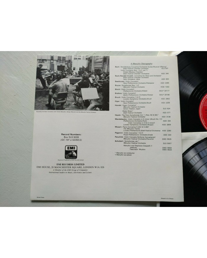 Bach Harpsichord Concertos EMI 1974 UK Edt Box 3 x LP + Libreto 12" Vinilo VG/VG