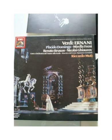 Verdi Ernani Domingo Freni Riccardo Muti Box 3 x LP + Libreto 12" Vinilo VG/VG