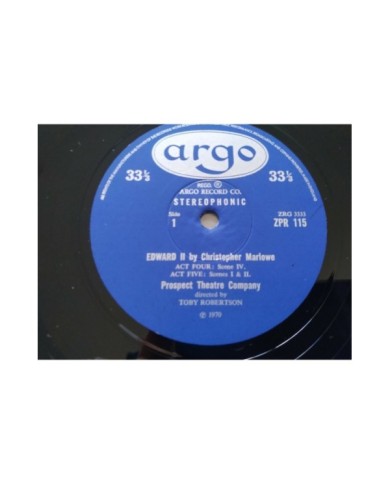 Christopher Marlowe Edward II 1970 Argo Box 3 x LP + Libreto 12" Vinilo VG/VG