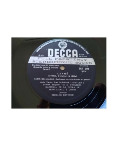 Delibes Lamke Richard Bonynge DECCA 1973 Spain Edt Box 3 x LP 12" Vinilo VG/VG