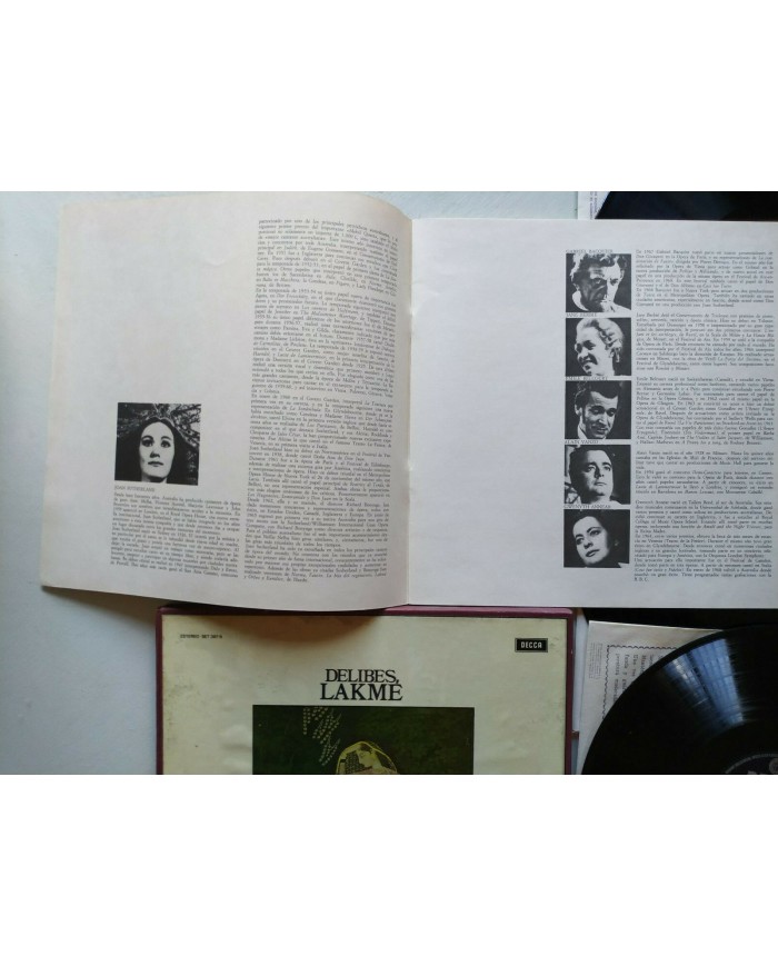 Delibes Lamke Richard Bonynge DECCA 1973 Spain Edt Box 3 x LP 12" Vinilo VG/VG