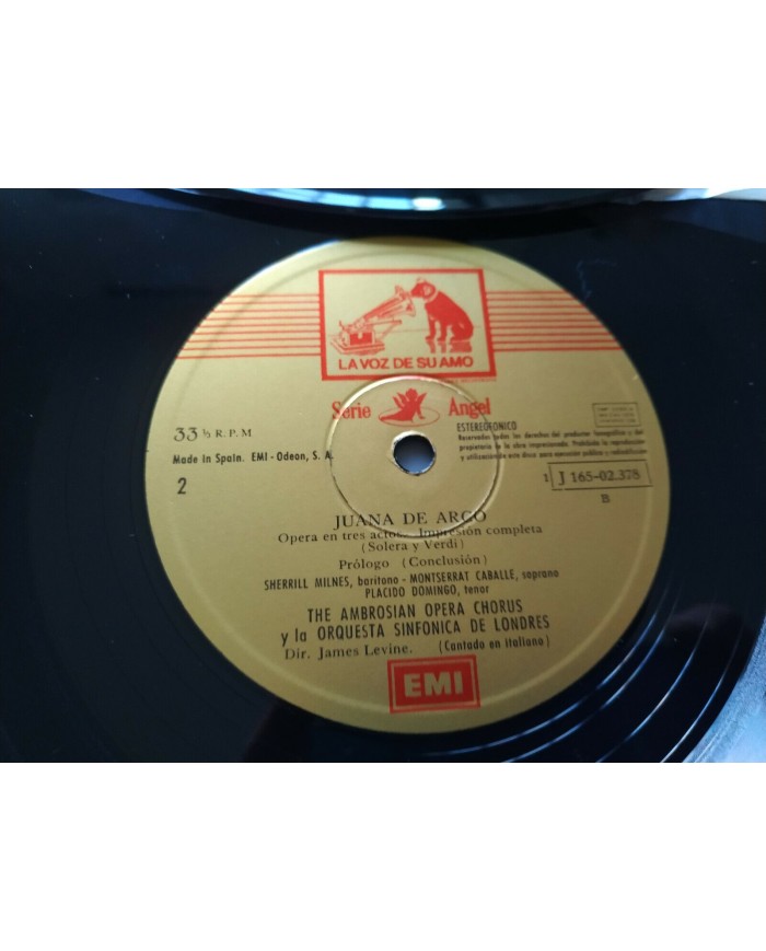 Verdi Giovanna D?Arco Caballe Domingo EMI 1973 Box 3 x LP 12" Vinilo VG/VG